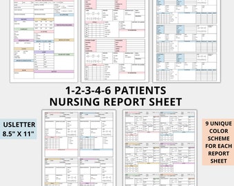 nursing report sheet multiple patients,nurse report bundle pdf,6 patient report sheet,4 patient report sheet,nurse brain sheet 2 patient