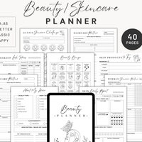 PLR / Resell Beauty and Skin Care Planner for Commercial Use, Printable ...