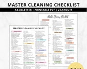 Master cleaning checklist printable|deep house cleaning checklist|spring cleaning checklist printable|Home cleaning schedule|deep clean list