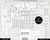 Book Reading planner bundle printable,Reading planner 2026,printable reading challenge,Book review log book,Reading journal,Reading tracker
