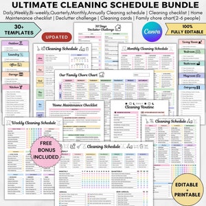 Chore Chart Journal: For Adults & Teens | Daily, Weekly, Monthly Housework  and Cleaning Schedule Checklist & Planner