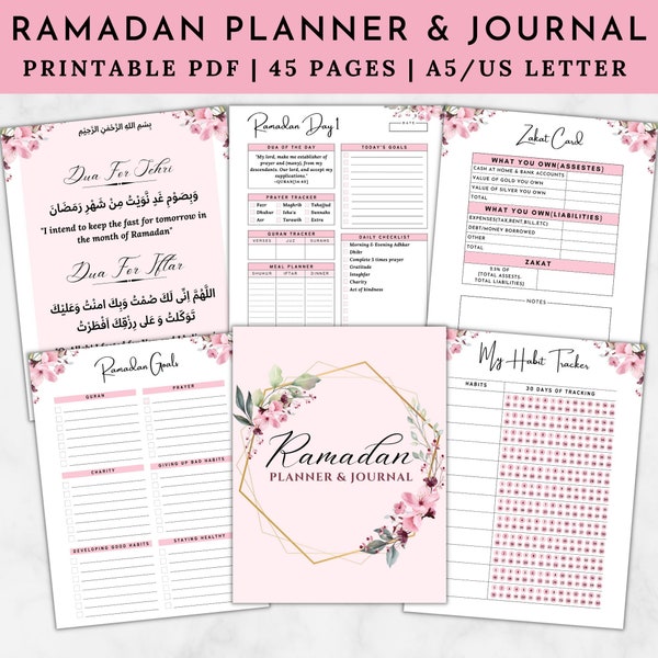 Ramadan planner printable, ramadan planner 2022, ramadan planner and journal, ramadan planner digital pdf