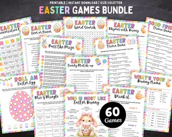 Easter games printable bundle,Spring trivia for adults,Easter party games for kids,Easter emoji game,Good friday,Easter classroom activities