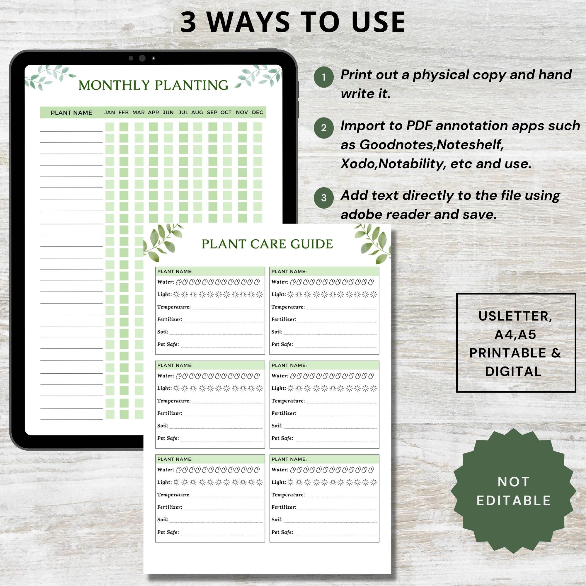 Gardening Planner Printable Pdfgarden Planner Journal - Etsy Australia