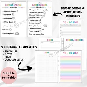 Editable kids school planner printable, Kids school planner 2026 27 editable, ADHD study planner for kids, Printable student planner kids, Kids homework planner printable, School calendar printable kids, Chore chart for kids printable, Before school checklist kids, After school checklist kids, Daily routine planner kids, Homeschool planner kids printable, Student organizer for children, Back to school planner printable, Academic planner kids editable, Kids productivity planner PDF