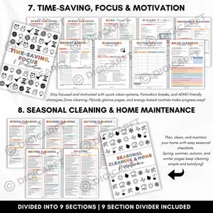 Spring Cleaning Checklist
Summer Cleaning Checklist
Autumn Cleaning Checklist
Winter Cleaning Checklist
Seasonal Cleaning & Home Maintenance
Room-by-Room Speed Cleaning
By-Time Speed Cleaning
Zone Cleaning Tasks
FlyLady At a Glance
Emergency Cleaning Quick List
Energy based cleaning planner
Pomodoro Cleaning Plan
Distraction Log
ADHD Cleaning Motivation Page
