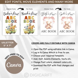 Abc baby shower coloring book printable,Baby's first abc alphabet book,Babyshower abc coloring book,Baby shower activity and games kit kids image 8