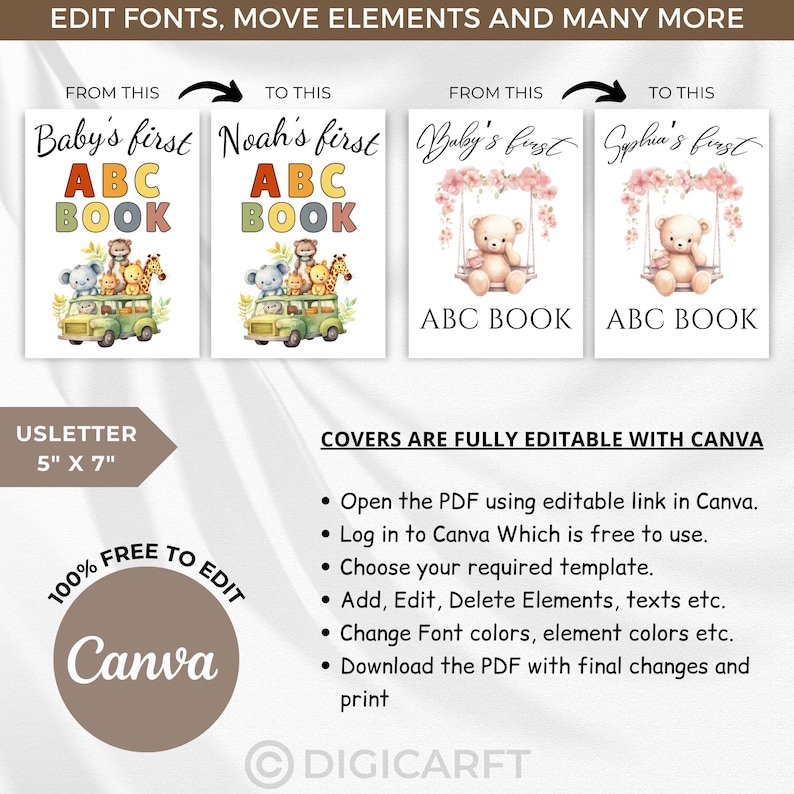 Abc baby shower coloring book printable,Baby's first abc alphabet book,Babyshower abc coloring book,Baby shower activity and games kit kids image 8