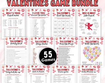 Valentines Games Bundle,Valentine's day games for groups,Valentines Emoji Game,Valentines trivia,Valentines party Activities pack for kids