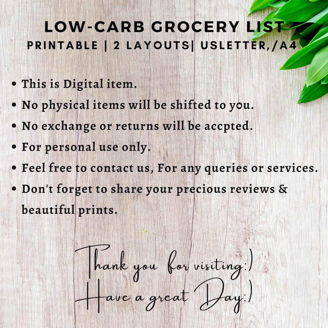 Low Carb Grocery List Printable Low Carb Food Listketo - Etsy