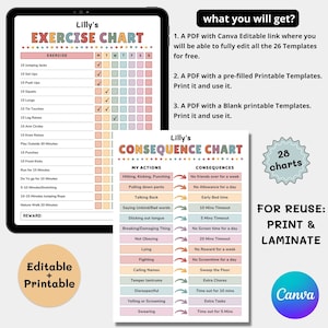 Editable Kids Chore Chart, Kids Chore Chart Bundle, Kids Routine Chart, Daily Routine Chart for Kids, Editable Responsibility Chart, Kids Checklist Printable, Behavior Chart, Reward Chart, Screen Time Checklist, Allowance Tracker, Kids Job Chart, Kids Morning Routine, Bedtime Routine Chart, Weekly Schedule for Kids, School Checklist, Flip Routine Chart, Visual Schedule for Kids, Toddler Routine Chart, Canva Editable Kids Charts, Printable Kids Planner, ADHD Routine Chart, Autism Visual Schedule