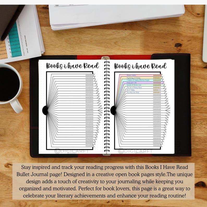 Books I read tracker printable,Reading log pdf,A5 Bullet journal pages,Booklover stuff,Reading journal planner digital,Favorite Books list