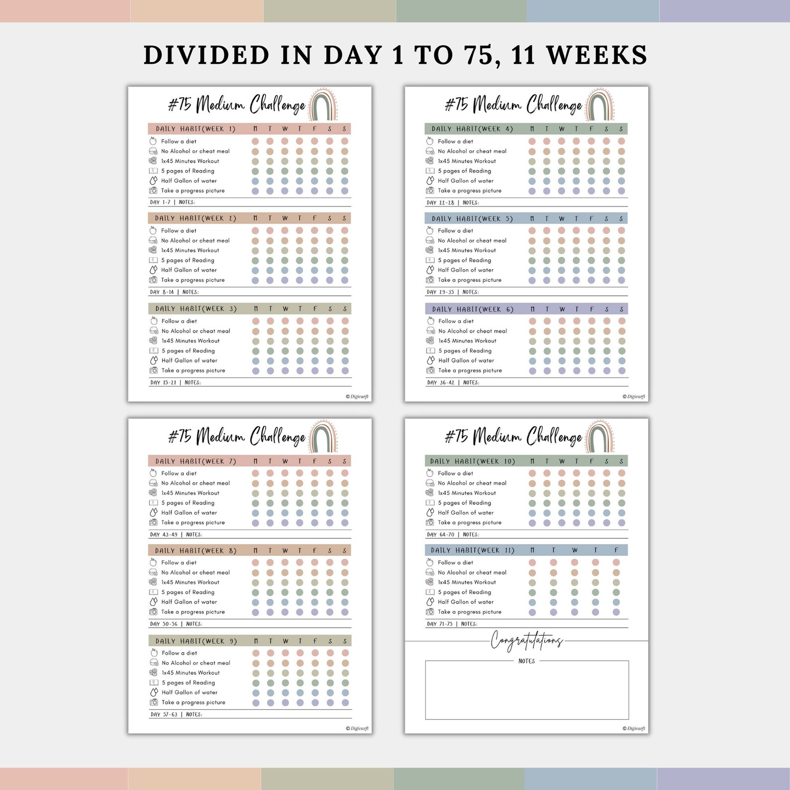 75 Medium Challenge Printable