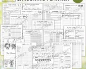 Gardening planner printable pdf,garden journal tracker digital,indoor plant watering schedule,house plant care planner a5,garden logbook pdf