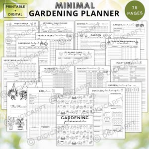 Agenda de jardinage imprimable pdf, journal de jardin numérique, calendrier d'arrosage des plantes d'intérieur, agenda d'entretien des plantes d'intérieur a5, journal de bord de jardin pdf