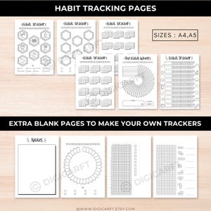 printable habit tracker bullet journal style with color-in elements, monthly habit tracker PDF for self-improvement and routines, 2026 habit tracking sheets for daily weekly and monthly habits, minimalist bujo habit tracker printable for binder and planners, color-in habit tracker templates for motivation and productivity, circular habit tracker printable for bullet journaling, yearly habit tracker PDF for long-term goal tracking, cute bujo style habit tracker pages for adults to print
