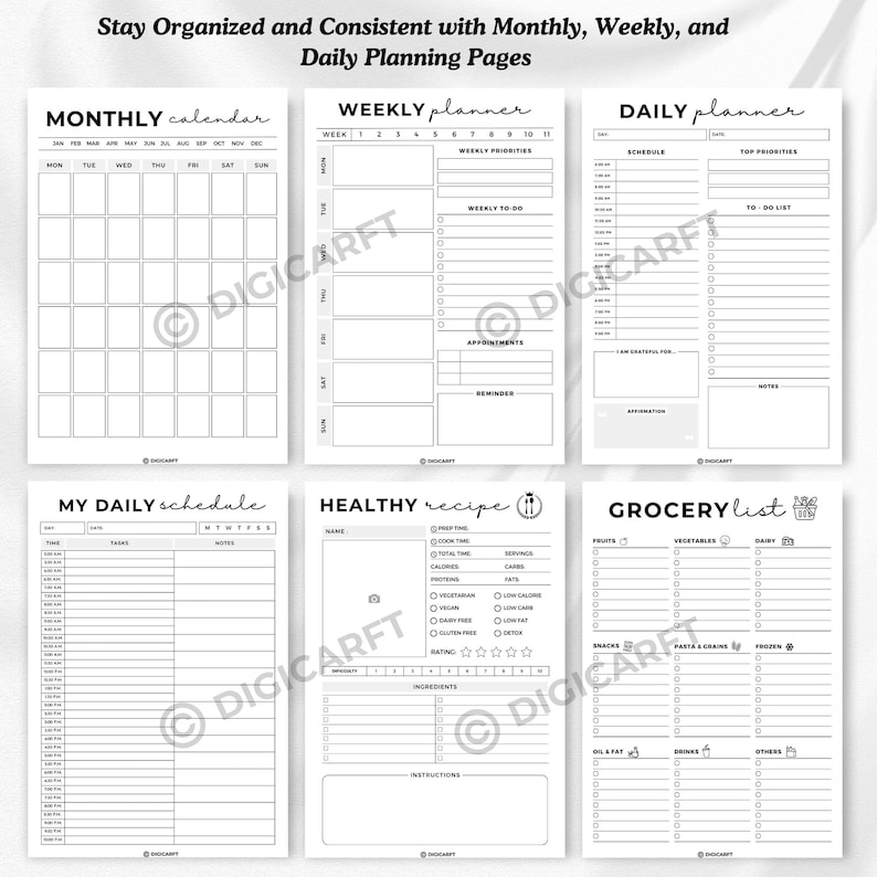 75 Day Challenge Planner,75 Soft Challenge Tracker Planner,fitness ...