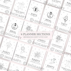 Party planner bundle,Printable party list,Party event planner,Event planner pdf a5,Event organizer tool,Birthday party plan,Kids Party checklist,Party planning pages,Party guest list pdf,Wedding party plan,Baby shower plan,Digital party planner