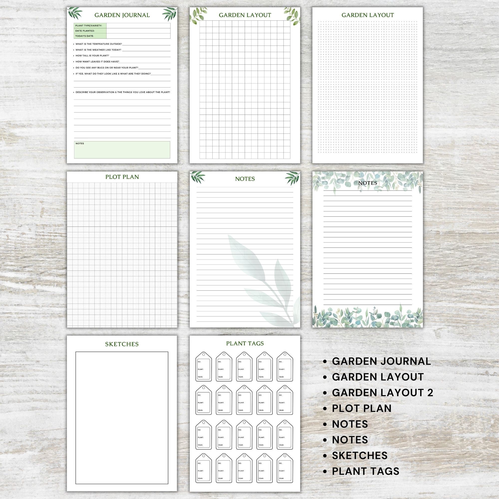 Gardening Planner Printable Pdfgarden Planner Journal - Etsy Australia