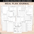 Weekly Meal planner and grocery list template printable,Recipe page bullet journal a5,Food tracker journal,Daily meal log,Kitchen inventory product logo