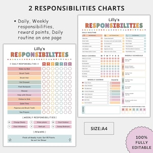 Editable Kids Chore Chart, Kids Chore Chart Bundle, Kids Routine Chart, Daily Routine Chart for Kids, Editable Responsibility Chart, Kids Checklist Printable, Behavior Chart, Reward Chart, Screen Time Checklist, Allowance Tracker, Kids Job Chart, Kids Morning Routine, Bedtime Routine Chart, Weekly Schedule for Kids, School Checklist, Flip Routine Chart, Visual Schedule for Kids, Toddler Routine Chart, Canva Editable Kids Charts, Printable Kids Planner, ADHD Routine Chart, Autism Visual Schedule