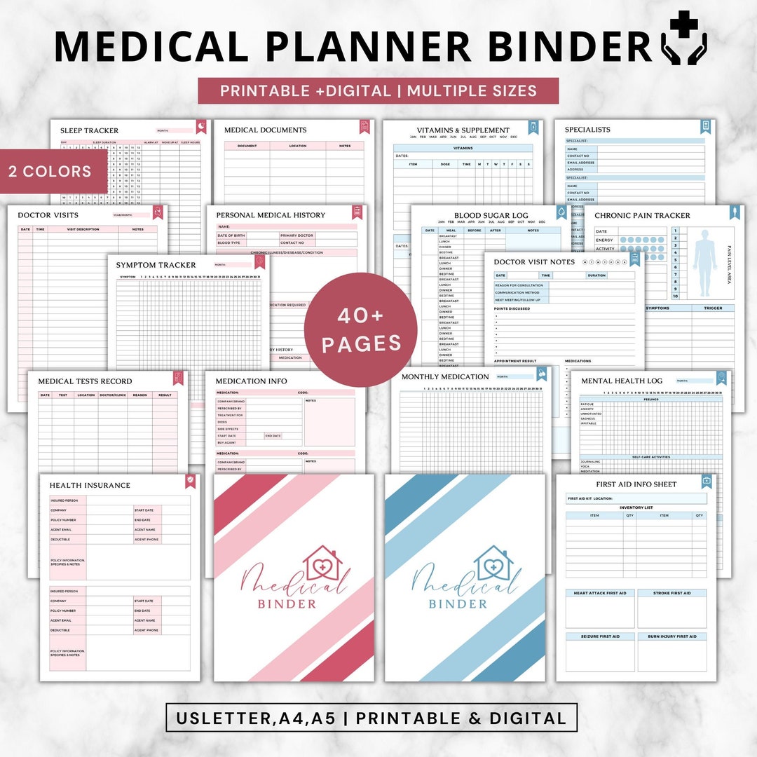 Family Medical Binder Printable,healthcare Planner Printable,medical