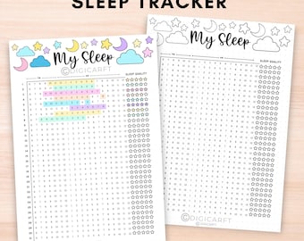 Monthly Sleep tracker printable,A5 Bullett journal page,Sleep Quality Journal,Sleep Hours,Sleep cycle Analysis Chart,Healthy habit tracking