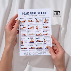 pelvic floor exercises for women, kegel exercise printable PDF, pelvic floor workout chart, bladder control exercises women, postpartum pelvic floor recovery, printable kegel exercise guide, women's pelvic health printable, pelvic floor strengthening exercises, beginner kegel workout, pelvic floor therapy at home, urinary incontinence exercises, deep core strengthening women, pelvic floor fitness planner, instant download workout PDF, printable wellness tracker,abdomen exercise