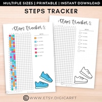 Walking Log Journal Printable Personal Size Inserts, Step Log Tracker ...