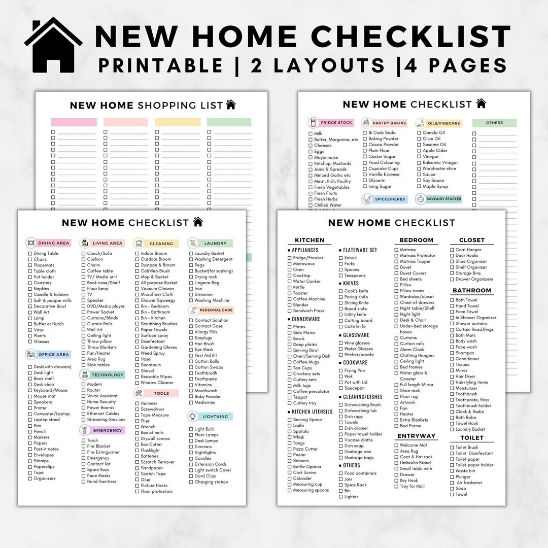 New House Checklist: Essential Things You Need for Your New House