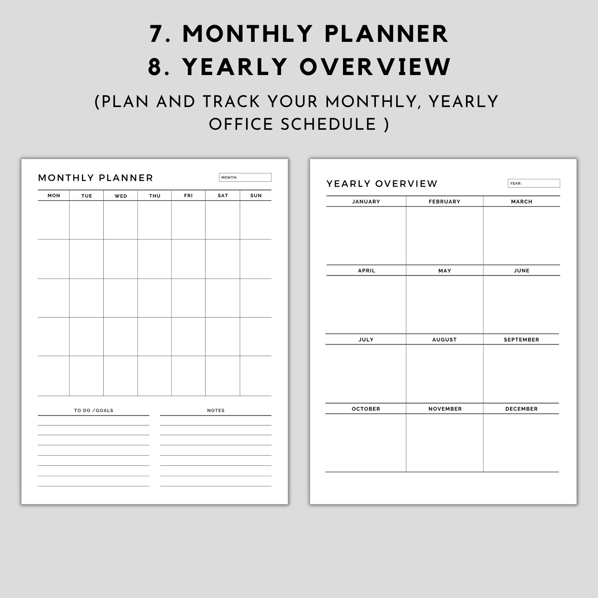 Office Tasks Planner Setoffice Task Trackeroffice Etsy