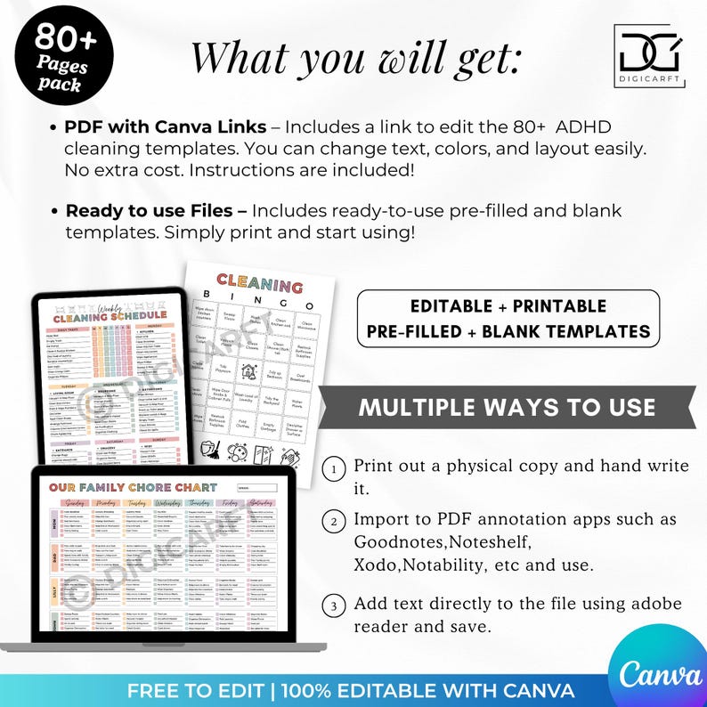 30 days declutter challenge,House declutter planner and checklist printable, Laundry schedule editable, Laundry checklist printable

Room by room deep cleaning scehdule, Kitchen cleaning, Bathroom cleaning, Bedroom cleaning,LIving room cleaning, Office cleaning, Playroom cleaning, Cleaning cards for kids

Ultimate cleaning schedule editable and printable, Our family chore chart 6 people, 5 people, 4 people, 3 people, 2 people,Family chore chart bundle,Family cleaning schedule