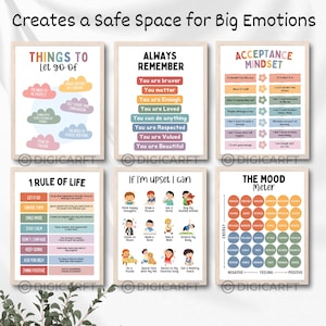 Calm down corner poster decor for kids room,calming corner classroom posters bundle,Coping skills,Circle of control,counselling room mental health emotional wellness banner,classroom calm down corner prints,Educational Wall art,Rainbow breathing classroom set,positive affirmation poster Teens,Calming strategies visuals printable Digital download, Be kind poster, How are you feeling poster, How big is my Problem Decor poster, Circle of control poster