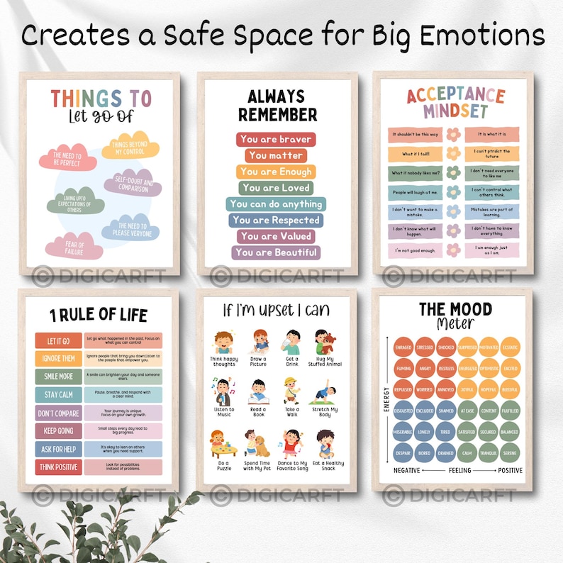 Calm down corner poster decor for kids room,calming corner classroom posters bundle,Coping skills,Circle of control,counselling room mental health emotional wellness banner,classroom calm down corner prints,Educational Wall art,Rainbow breathing classroom set,positive affirmation poster Teens,Calming strategies visuals printable Digital download, Be kind poster, How are you feeling poster, How big is my Problem Decor poster, Circle of control poster