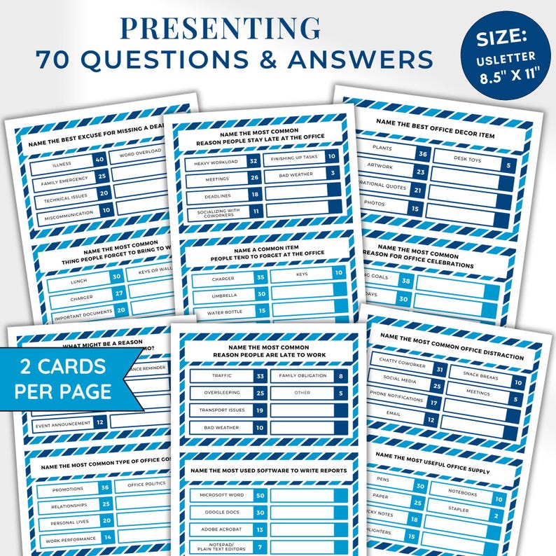 Office Friendly Feud Game,team Feud Game,group Party Games for Office