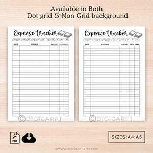 Expense tracker printable,Monthly spending tracker sheet A4,Daily money expense log digital,Budgeting Purchase Log,A5 Bullett journal insert