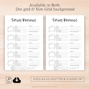 Watched episodes record, TV and movie tracker printable, A5 journal for entertainment tracking, Digital shows review log, Series watchlist tracker, TV program log printable, Episode checklist journal, Favorite TV shows tracker