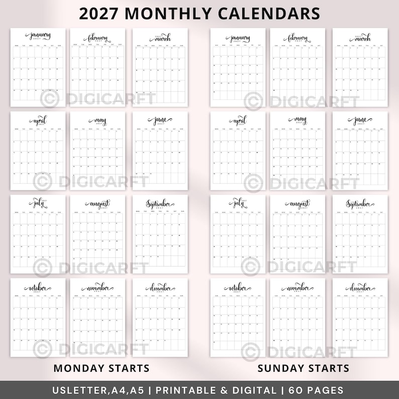 2026-2027 monthly planner printable editable,Dated monthly planner,October November December January February March April May June July August September,instant download,2026-2027 Monthly Planner bundle Printable,2026-2027 year at a glance digital ,2026-2027 yearly calendar,dated monthly planner a5,2026-2027 a5 planner,2026 year at a glance, 2026 year at a glance, 2026 calendar,2026 calendar