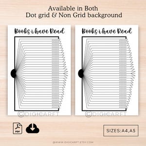 Books I read tracker printable,Reading log pdf,A5 Bullet journal pages,Booklover stuff,Reading journal planner digital,Favorite Books list