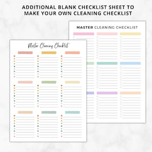 Master Cleaning Checklist Printable|deep House Cleaning Checklist ...