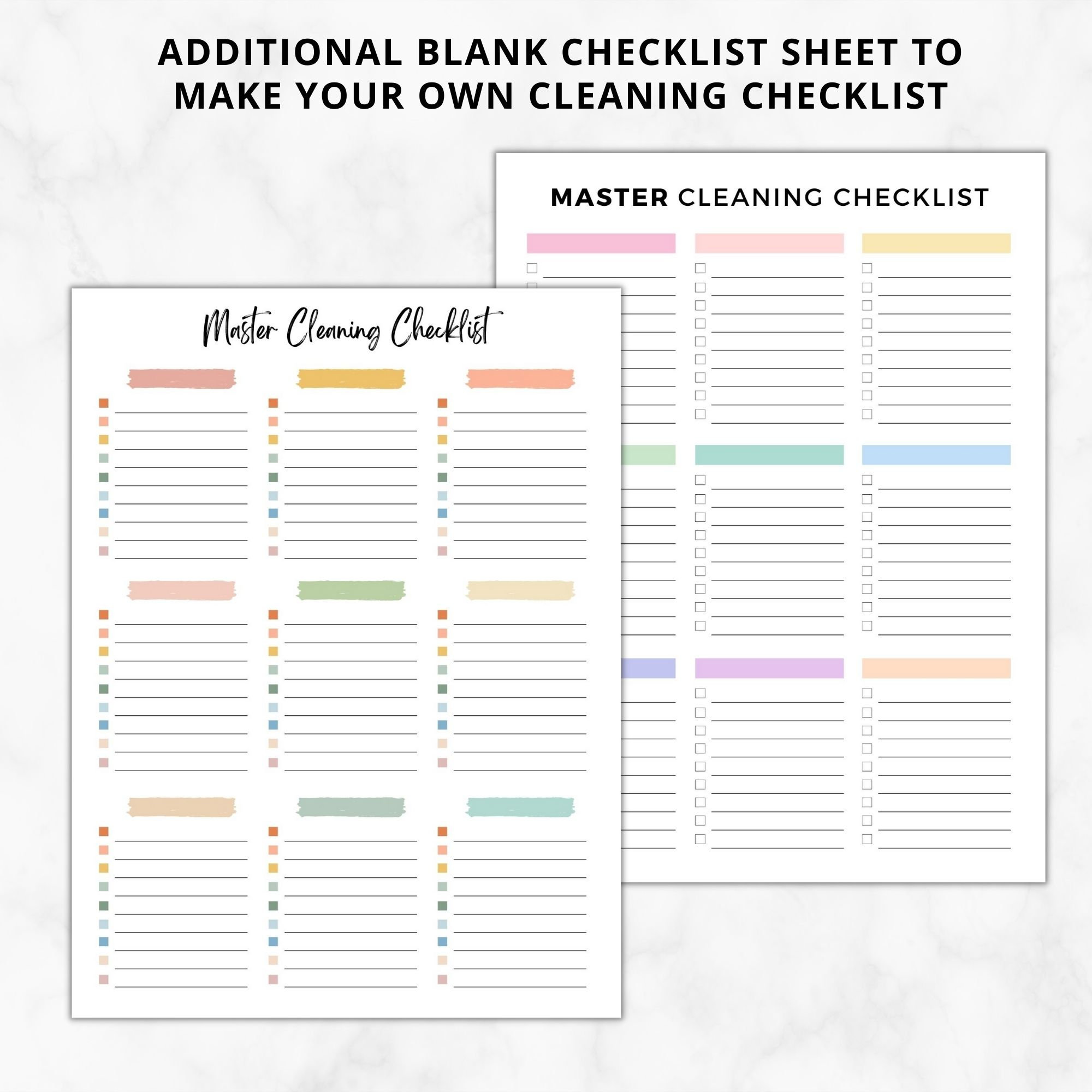 Master Cleaning Checklist Printabledeep House Cleaning - Etsy