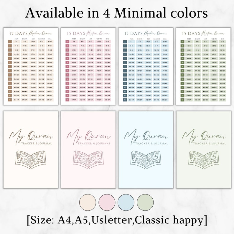 Printable Quran Tracker,Recitation & Memorisation Tracker,Quran planner,Quran Journal digital,Hifdh planner,Islamic study,Muslim planner pdf image 9