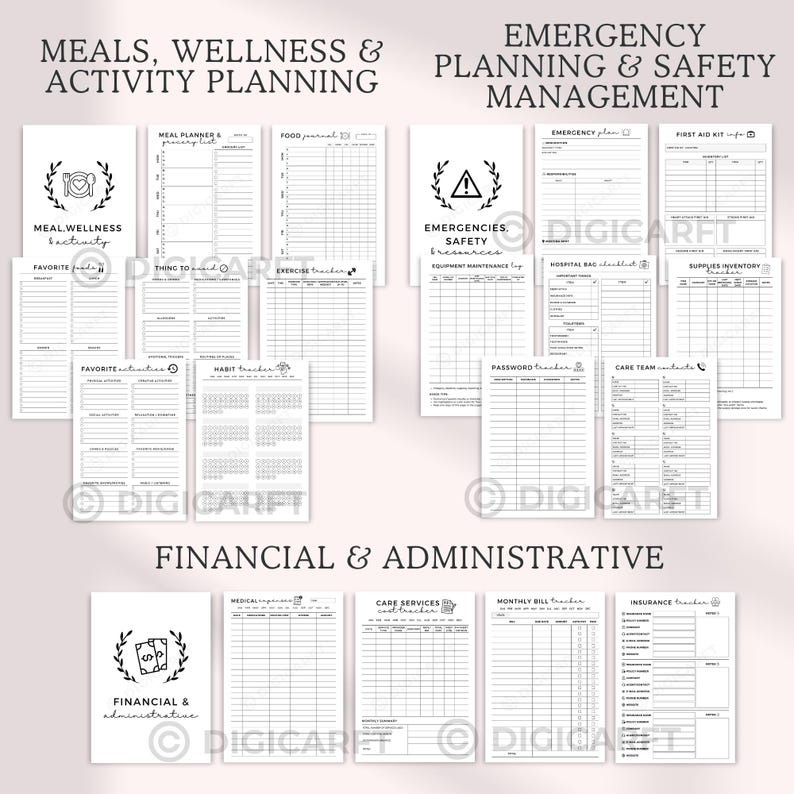 Caregiver Planner binder Printable,Caregiver Daily Log plus vital,Elder Caregiving journal a4,Home health care service forms,Medical tracker templates,caregiver daily weekly checklist,Caregiving Daily duties sign off,Caregiving workbook,Senior care at home planner,home care plan templates Pdf,Digital Caregiving journal planner,Caregiver binder,Caregiving checklist,Caregiver Responsibilities,Monthly Medication tracker,Symptom tracker,Daily pain tracker,Chronic pain tracker,Medical finance tracker