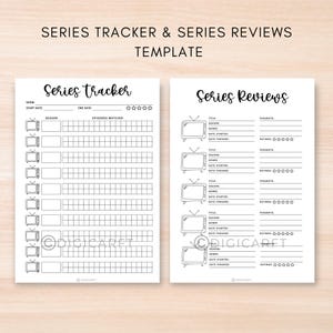 Watch List for Series, Bullet Journal for Film Lovers, Printable Movie Checklist, Movie Collection Tracker, Series Review Pages, Favorite Shows Journal, Movie Bingo Game, TV Show Watchlist Journal