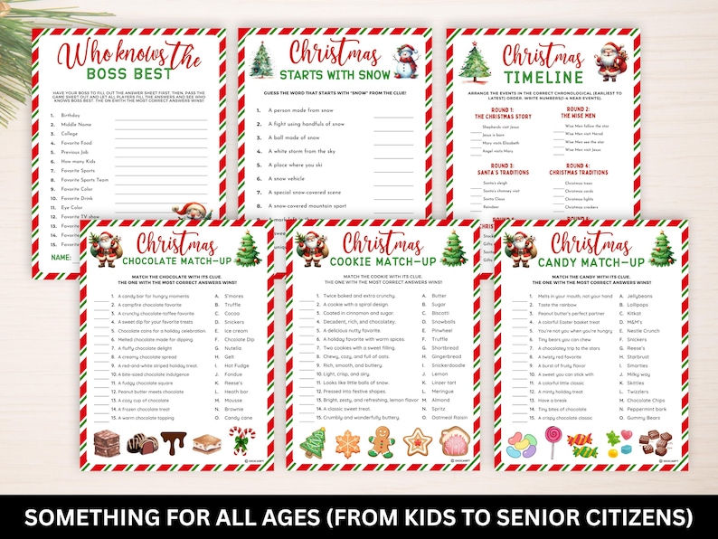 Christmas mega games bundle printable, Christmas party games, Holiday games, Family party games, New year eve games bundle,Christmas trivia games, Christmas song trivia, Christmas movie trivia, Christmas Santa trivia, Can you guess Christmas movie, Guess Christmas Carols, Christmas riddles game,Christmas word Scramble, Christmas think fast game, Christmas finish the phrase game, Christmas around the world, Christmas Scattergoris, Christmas This or that game,What’s your Elf name