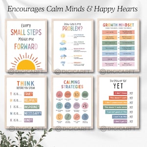Calm down corner poster decor for kids room,calming corner classroom posters bundle,Coping skills,Circle of control,counselling room mental health emotional wellness banner,classroom calm down corner prints,Educational Wall art,Rainbow breathing classroom set,positive affirmation poster Teens,Calming strategies visuals printable Digital download, Be kind poster, How are you feeling poster, How big is my Problem Decor poster, Circle of control poster