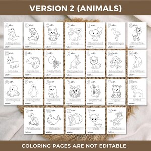 Abc baby shower coloring book printable,Baby's first abc alphabet book,Babyshower abc coloring book,Baby shower activity and games kit kids image 3