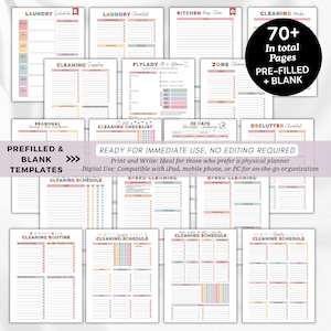 ADHD Cleaning Planner, ADHD Cleaning Bundle, Editable Cleaning Planner, Home Cleaning Schedule, Cleaning Checklist, Daily Cleaning, Weekly Cleaning, Monthly Cleaning, Declutter Planner, Decluttering Checklist, Family Chore Chart, Household Planner, Home Organization, ADHD Planner, Cleaning Routine, Cleaning Binder, Chore Chart, GoodNotes Planner, Printable Planner, Digital Download, Home Management, Cleaning Tracker, Printable PDF, Instant Download, House Cleaning Plan