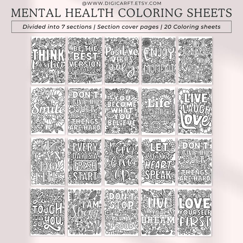Minimalist Mental Health Journal for Daily Use,Guided Mental Health Journal for Personal Growth, Affirmations Journal for Mind, Body, and Soul,Printable Mood Tracker and Journal Combo, Mental Health Journal with Positive Habit Tracker