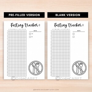 Intermittent Fasting tracker journal page printable,Weightloss fitness diet tracker digital,Bullett journal premade,Yearly A5 journal insert